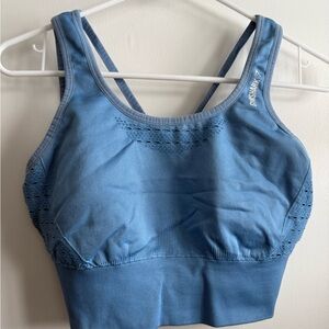 Gymshark Sky Blue Criss Cross Sports Bra, Size Medium